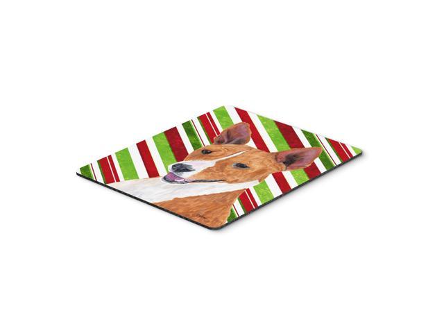 Caroline's Treasures Mouse/Hot Pad/Trivet, Basenji Candy Cane Holiday Christmas (SC9347MP)
