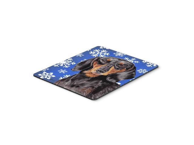 Caroline's Treasures Mouse/Hot Pad/Trivet, Dachshund Winter Snowflakes Holiday (SC9363MP)