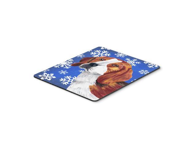 Caroline's Treasures Mouse/Hot Pad/Trivet, Beagle Winter Snowflakes Holiday (SC9369MP)