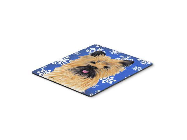 Caroline's Treasures Mouse/Hot Pad/Trivet, Cairn Terrier Winter Snowflakes Holiday (SC9375MP)