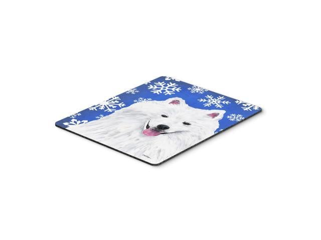 Caroline's Treasures Mouse/Hot Pad/Trivet, American Eskimo Winter Snowflakes Holiday (SC9379MP)