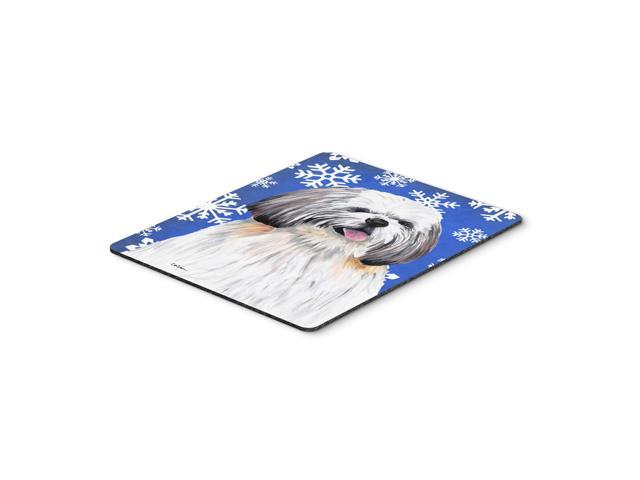 Caroline's Treasures Mouse/Hot Pad/Trivet, Shih Tzu Winter Snowflakes Holiday (SC9383MP)