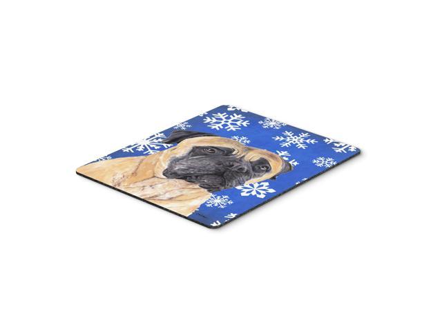 Caroline's Treasures Mouse/Hot Pad/Trivet, Mastiff Winter Snowflakes Holiday (SC9385MP)