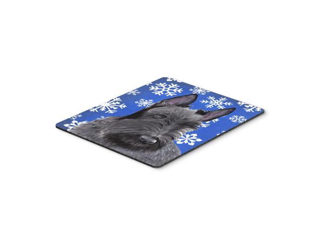 Caroline's Treasures Mouse/Hot Pad/Trivet, Scottish Terrier Winter Snowflakes Holiday (SC9386MP)