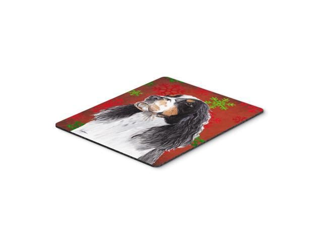 Caroline's Treasures Mouse/Hot Pad/Trivet, Springer Spaniel Red & Green Snowflakes Christmas (SC9401MP)