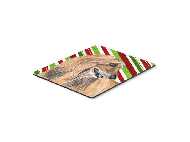 Caroline's Treasures Afghan Hound Candy Cane Holiday Christmas Mouse Pad/Hot Pad/Trivet (SC9498MP)