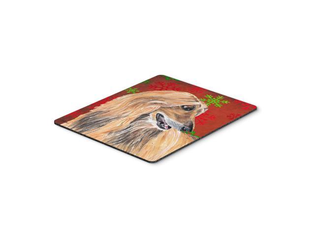 Caroline's Treasures Afghan Hound Red Snowflakes Holiday Christmas Mouse Pad/Hot Pad/Trivet (SC9501MP)