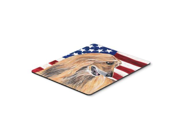 Caroline's Treasures Afghan Hound USA Patriotic American Flag Mouse Pad/Hot Pad/Trivet (SC9506MP)