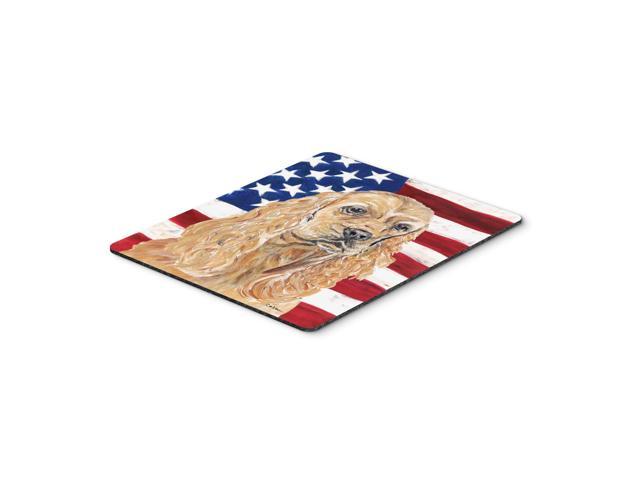 Caroline's Treasures Cocker Spaniel Buff USA American Flag Mouse Pad/Hot Pad/Trivet (SC9514MP)