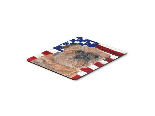 Caroline's Treasures Brussels Griffon USA American Flag Mouse Pad/Hot Pad/Trivet (SC9516MP)