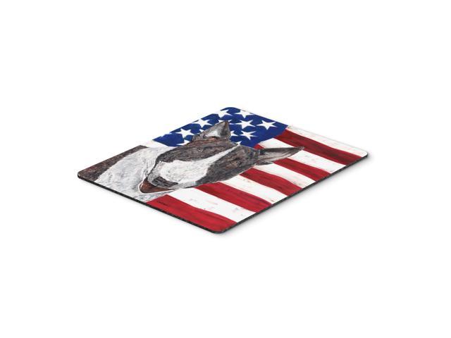 Caroline's Treasures Bull Terrier USA American Flag Mouse Pad/Hot Pad/Trivet (SC9519MP)