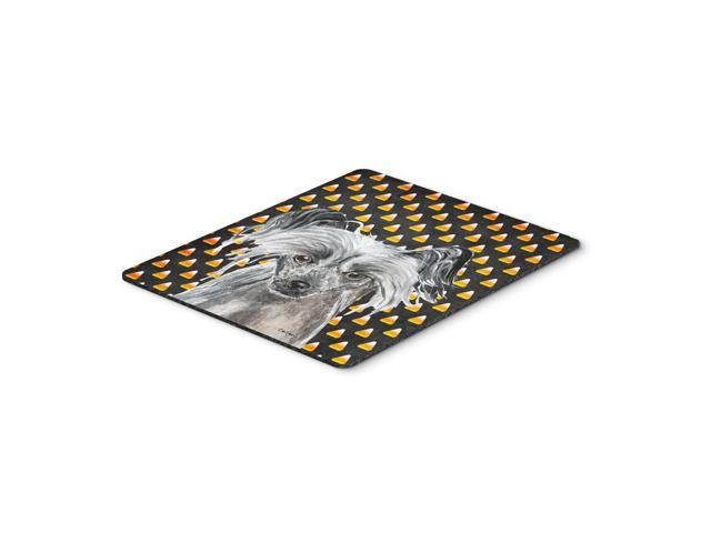 Caroline's Treasures Chinese Crested Halloween Candy Corn Mouse Pad/Hot Pad/Trivet (SC9536MP)