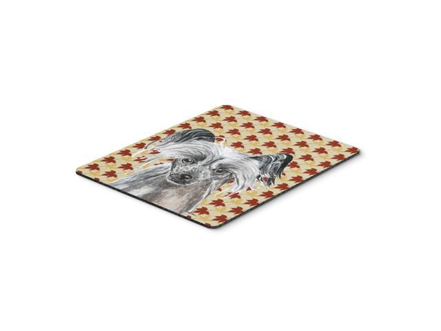Caroline's Treasures Chinese Crested Fall Leaves Mouse Pad/Hot Pad/Trivet (SC9550MP)