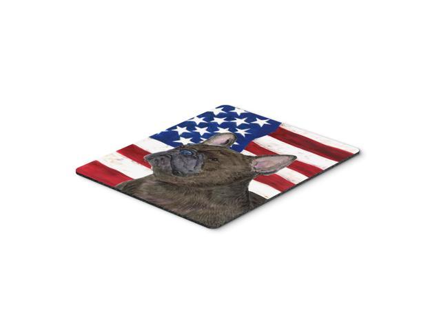 Caroline's Treasures Mouse/Hot Pad/Trivet USA American Flag with French Bulldog (SS4003MP)