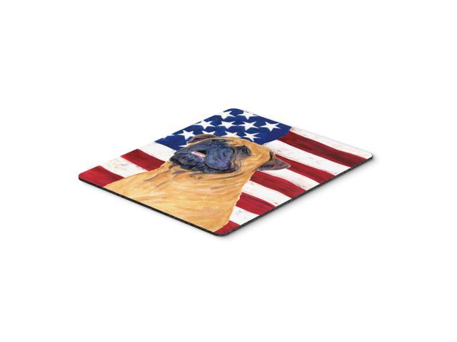 Caroline's Treasures Mouse/Hot Pad/Trivet USA American Flag with Bullmastiff (SS4004MP)