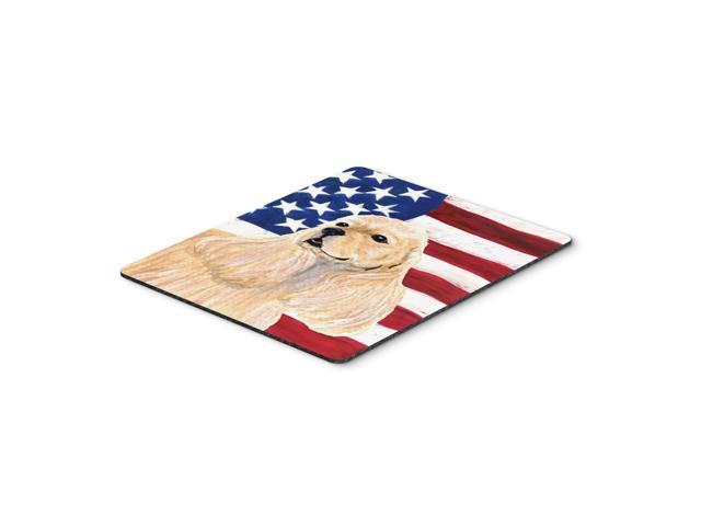 Caroline's Treasures Mouse/Hot Pad/Trivet USA American Flag with Cocker Spaniel (SS4006MP)