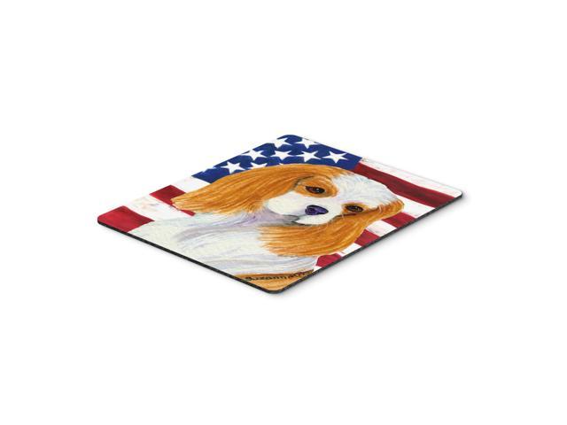 Caroline's Treasures Mouse/Hot Pad/Trivet USA American Flag with Cavalier Spaniel (SS4012MP)