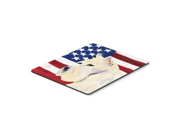 Caroline's Treasures Mouse/Hot Pad/Trivet USA American Flag with Scottish Terrier (SS4015MP)