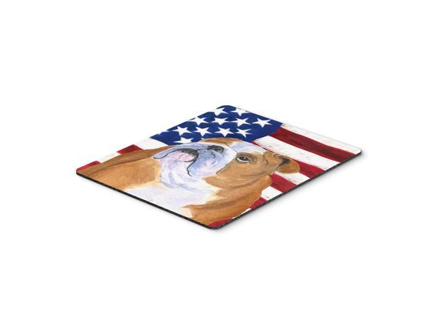 Caroline's Treasures Mouse/Hot Pad/Trivet USA American Flag with Bulldog English (SS4017MP)