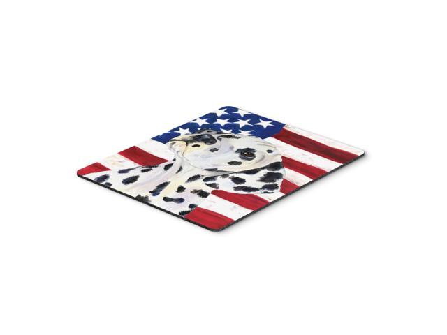 Caroline's Treasures Mouse/Hot Pad/Trivet USA American Flag with Dalmatian (SS4018MP)