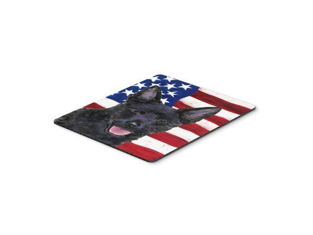Caroline's Treasures Mouse/Hot Pad/Trivet USA American Flag with Australian Kelpie (SS4025MP)