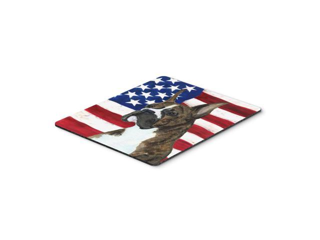 Caroline's Treasures Mouse/Hot Pad/Trivet USA American Flag with Boxer (SS4035MP)