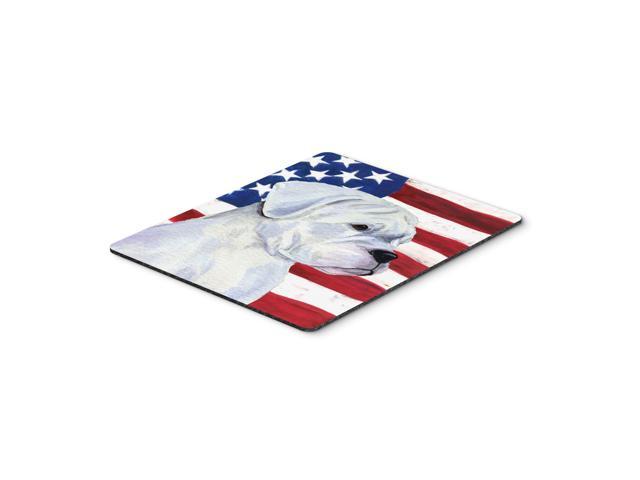 Caroline's Treasures Mouse/Hot Pad/Trivet USA American Flag with Boxer (SS4036MP)