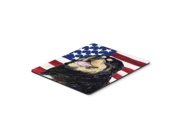 Caroline's Treasures Mouse/Hot Pad/Trivet USA American Flag with Tibetan Mastiff (SS4039MP)