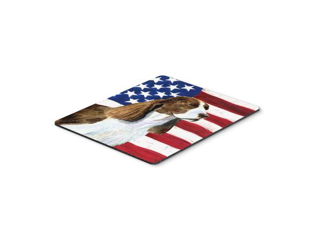 Caroline's Treasures Mouse/Hot Pad/Trivet USA American Flag with Springer Spaniel (SS4040MP)