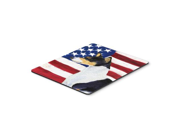 Caroline's Treasures Mouse/Hot Pad/Trivet USA American Flag with Basenji (SS4041MP)