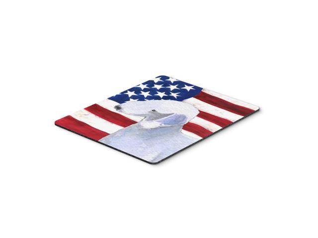 Caroline's Treasures Mouse/Hot Pad/Trivet USA American Flag with Bedlington Terrier (SS4045MP)
