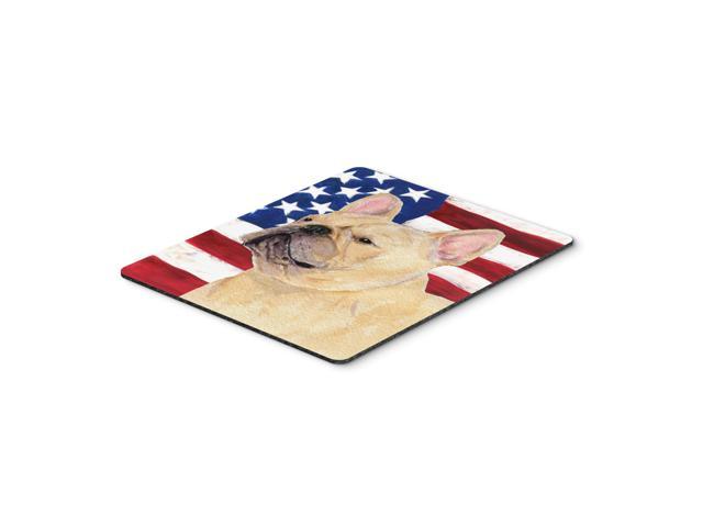 Caroline's Treasures Mouse/Hot Pad/Trivet USA American Flag with French Bulldog (SS4047MP)