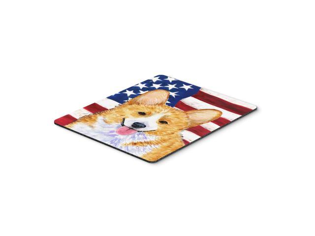 Caroline's Treasures Mouse/Hot Pad/Trivet USA American Flag with Corgi (SS4048MP)