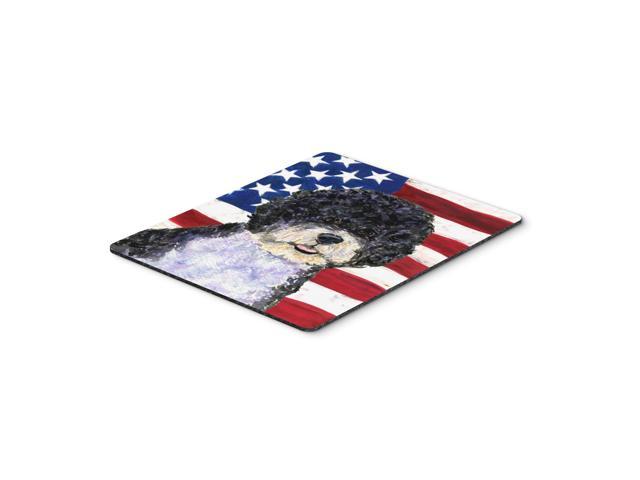 Caroline's Treasures Mouse/Hot Pad/Trivet USA American Flag with Portuguese Water Dog (SS4053MP)