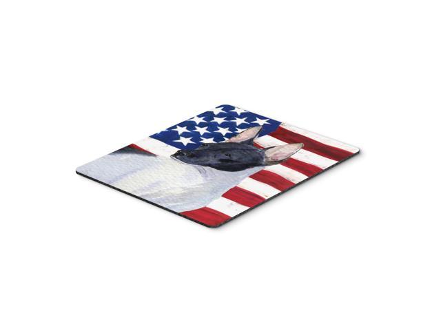 Caroline's Treasures Mouse/Hot Pad/Trivet USA American Flag with Rat Terrier (SS4054MP)
