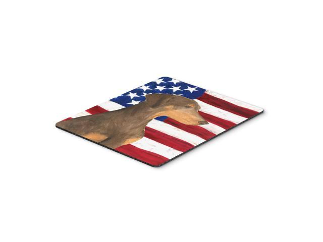 Caroline's Treasures Mouse/Hot Pad/Trivet USA American Flag with Doberman (SS4058MP)