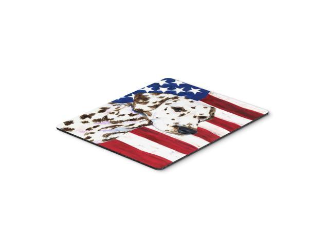 Caroline's Treasures Mouse/Hot Pad/Trivet USA American Flag with Dalmatian (SS4225MP)