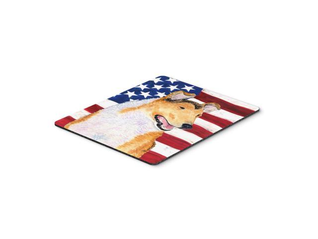 Caroline's Treasures Mouse/Hot Pad/Trivet USA American Flag with Collie Smooth (SS4226MP)