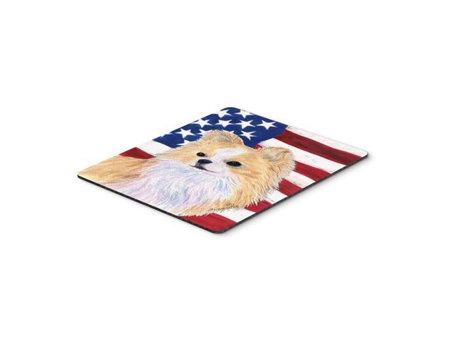 Caroline's Treasures Mouse/Hot Pad/Trivet USA American Flag with Chihuahua (SS4229MP)
