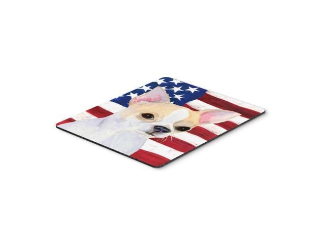 Caroline's Treasures Mouse/Hot Pad/Trivet USA American Flag with Chihuahua (SS4230MP)