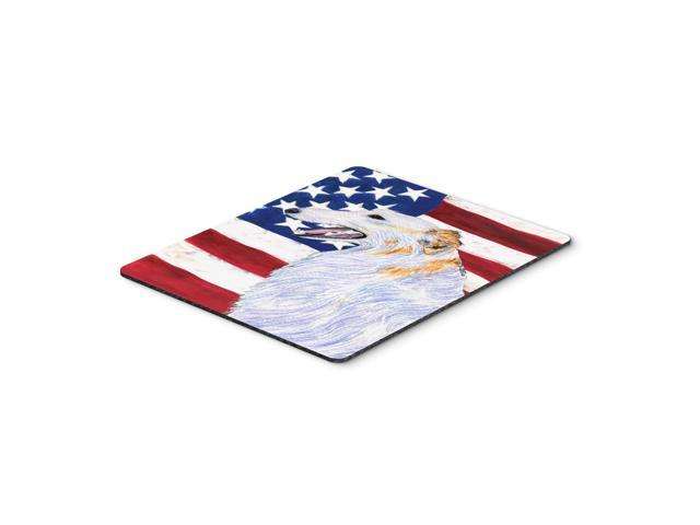 Caroline's Treasures Mouse/Hot Pad/Trivet USA American Flag with Borzoi (SS4231MP)