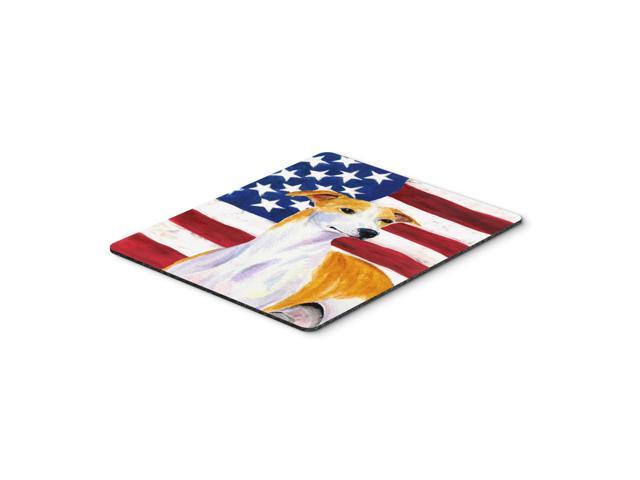 Caroline's Treasures Mouse/Hot Pad/Trivet USA American Flag with Whippet (SS4246MP)
