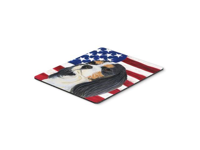 Caroline's Treasures Mouse/Hot Pad/Trivet USA American Flag with Cavalier Spaniel (SS4248MP)