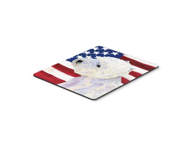 Caroline's Treasures Mouse/Hot Pad/Trivet USA American Flag with Westie (SS4249MP)