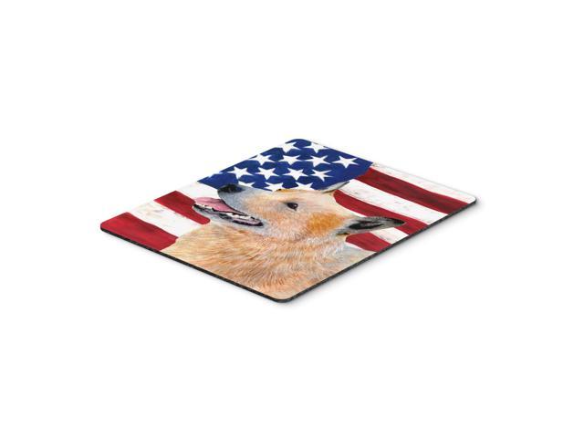 Caroline's Treasures Mouse/Hot Pad/Trivet USA American Flag with Australian Cattle Dog (SS4251MP)