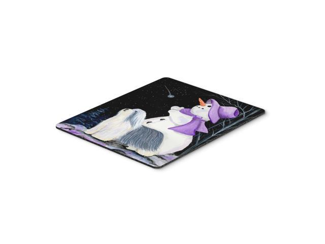 Caroline's Treasures Snowman with Bearded Collie Mouse Pad/Hot Pad/Trivet (SS8947MP)