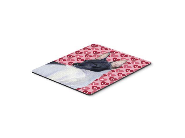 Caroline's Treasures Mouse/Hot Pad/Trivet Rat Terrier Hearts Love & Valentine's Day (SS4480MP)
