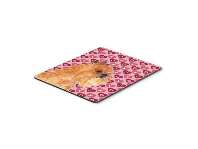 Caroline's Treasures Mouse/Hot Pad/Trivet Brussels Griffon Hearts Love & Valentine's Day (SS4494MP)
