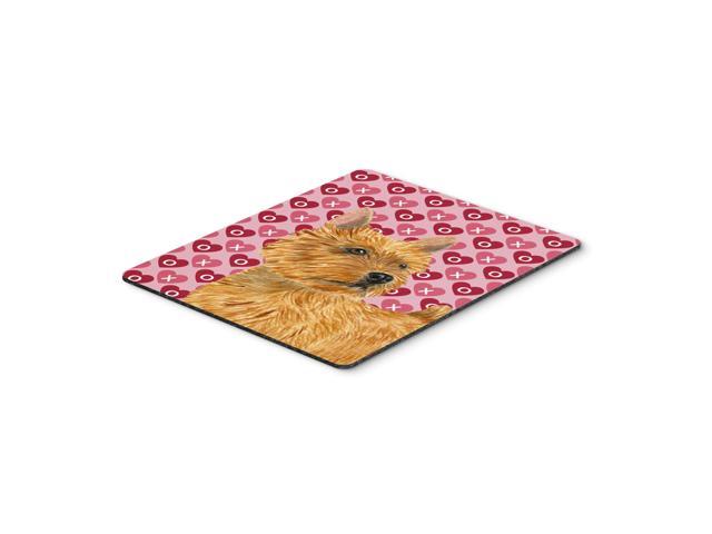 Caroline's Treasures Mouse/Hot Pad/Trivet Norwich Terrier Hearts Love & Valentine's Day (SS4499MP)