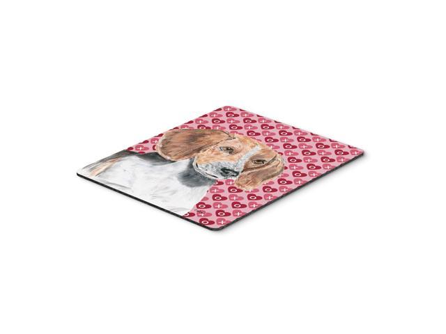 Caroline's Treasures English Foxhound Valentine's Love Mouse Pad/Hot Pad/Trivet (SC9565MP)